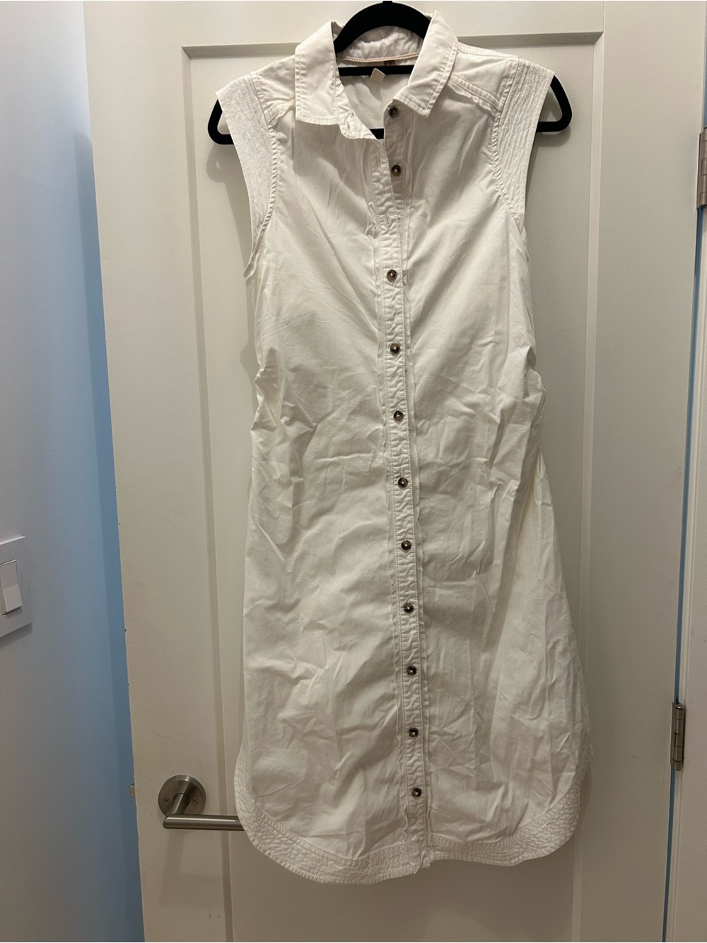Pilcro White Collared Button-Front Dress